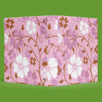 Pink Floral Binder