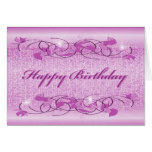 Pink Floral Birthday Card