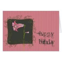 Pink Floral Birthday cards