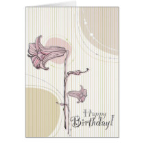 Pink Floral Birthday cards