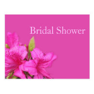 Pink floral bridal shower postcards invitations