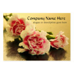Pink floral Carnation flower Business Card