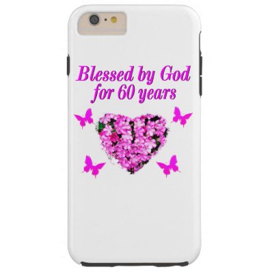 PINK FLORAL CHRISTIAN 60TH BIRTHDAY DESIGN TOUGH iPhone 6 PLUS CASE