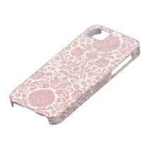 Pink Floral Damask Pattern iPhone 5 Cases