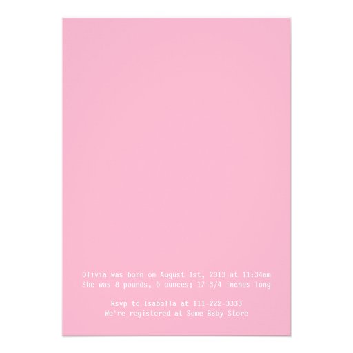 Pink Floral Damask Photo Sip N See Baby Shower Invitation
