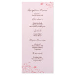 Pink Floral Decal Reception Menu rack cards