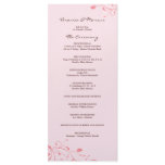 Pink Floral Decal Wedding Program Rack Card Design