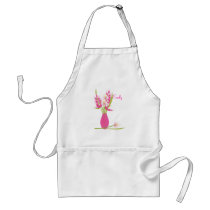 Pink Floral Design aprons by trennea Pink Floral Design aprons