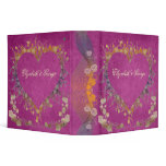 Pink Floral Heart Avery Binder