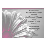 Pink Floral Highlights Rehearsal Dinner Invitation