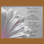 Pink Floral Highlights Wedding Menu flyers