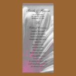 Pink Floral Highlights Wedding Program rack cards