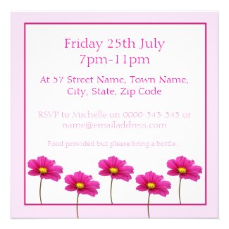 Pink Floral Invitation