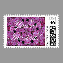 Pink Floral Kaleidoscope postage by sharpcreations Pink Floral Kaleidoscope postage