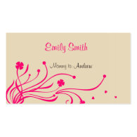 Pink Floral Mommy Calling Cards Business Card Templates
