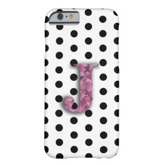 Pink Floral Monogram J iPhone 6 Case