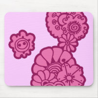 Pink Floral mousepad