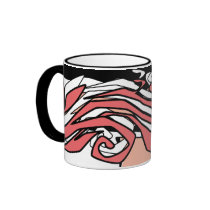 pink floral mug by VioDeSign pink floral mug
