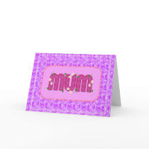Pink Floral Mum Card cards