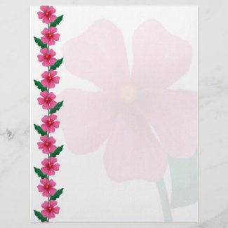 Pink Floral Paper letterhead