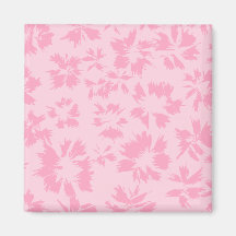 Pink floral pattern. fridge magnets