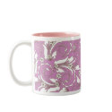 pink floral pattern mugs