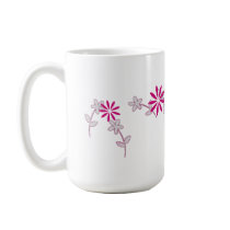 Pink Floral Peace Mug