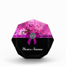 Pink floral personalized award