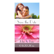 Pink Floral  /photo  "Save the Date" Customized Photo Card