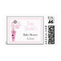 Pink Floral Postage Stamp stamp
