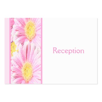 Pink Floral Reception Enclosure Card Business Card Template