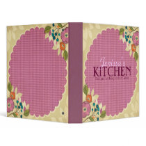 Pink Floral Recipe Binder