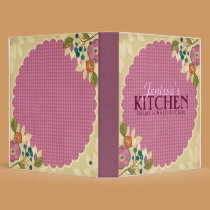 Pink Floral Recipe Binder binders