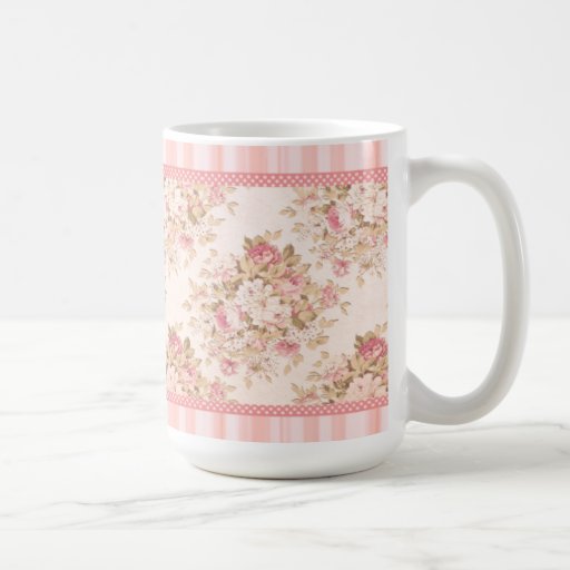 pink floral shabby chic mug zazzle pink floral shabby chic mug zazzle