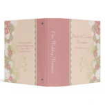 Pink floral shabby chic wedding memories binder