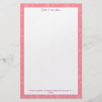Pink Floral stationery