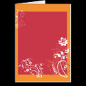 Pink Floral Swirl cards