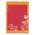 Pink Floral Swirl cards by partypassion Pink Floral Swirl cards