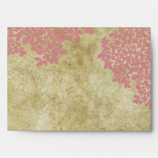 Pink Floral Vintage Envelope