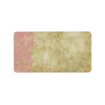 Pink Floral Vintage Wedding Address Personalized Address Label