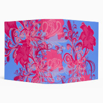 PINK FLOURISH AVERY BINDER