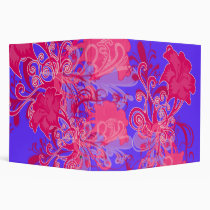 PINK FLOURISH AVERY BINDER