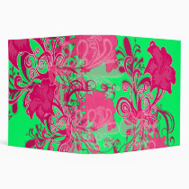 PINK FLOURISH AVERY BINDER