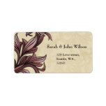 pink flourish return address label