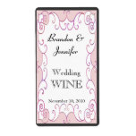 Pink Flourish Wedding Mini Wine Labels