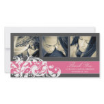 PINK FLOURISH | WEDDING THANK YOU CARD CUSTOM PHOTO CARD