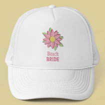 Pink Flower Beach Bride hats