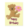 Pink Flower Bear Post Cards