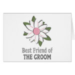Pink Flower Best Friend Groom Cards