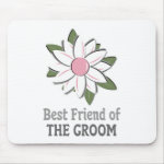 Pink Flower Best Friend Groom Mouse Pad